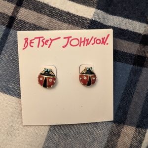Betsey Johnson Ladybug Earrings NWT